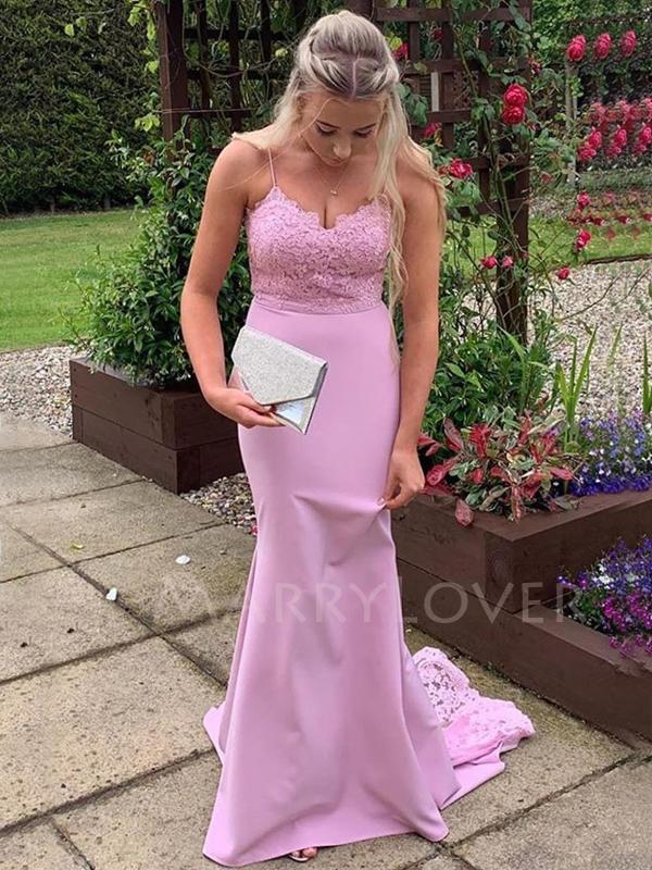 Sexy Simple Backless Mermaid Long Evening Prom Dresses, MR7038 BubbleGowns Sexy Simple Backless Mermaid Long Evening Prom Dresses, MR7038 BubbleGowns