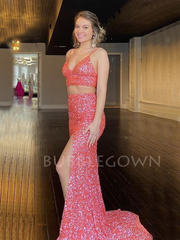 watermelon mermaid prom dress Prom Dress 70792