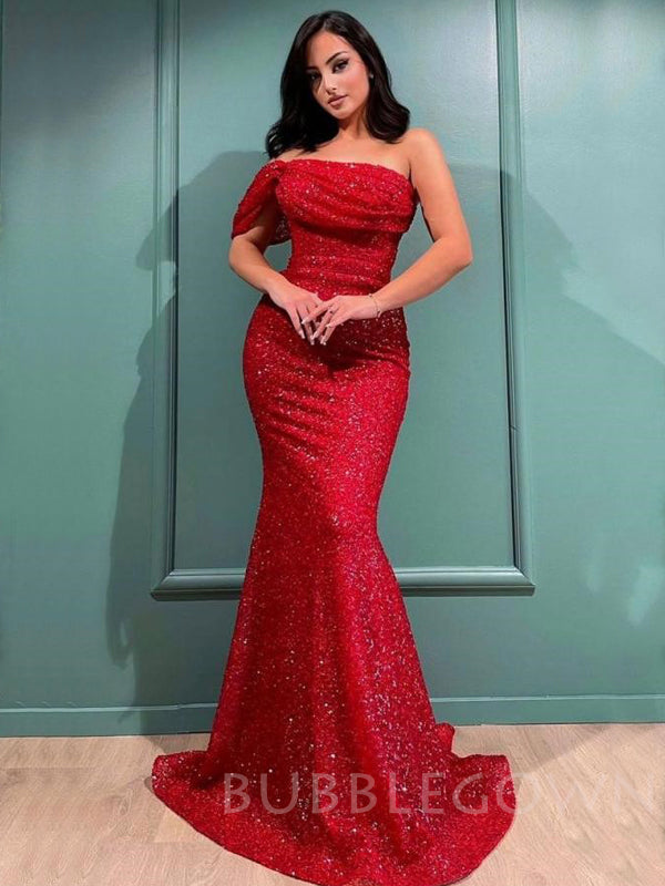 burgundy sequin mermaid dress Sable Ruched Burgundy Glitter Mermaid Gown XL / 10-12