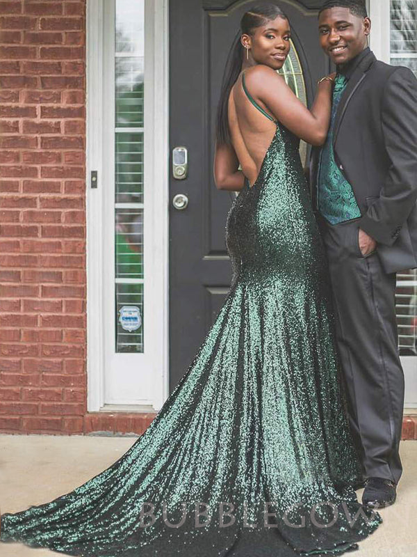 green sequin mermaid prom dress Johnathan Kayne 2641 - Long Sequin Stretch Velvet, Stretch Lining, Stretch Taffeta Mermaid Dress