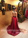 Simple Elegant Open Back Formal Inexpensive Long Evening Prom Dress, BGP069