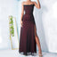 Black Red Mermaid Spaghetti Straps Cheap Long Custom Bridesmaid Dresses , BGB0068