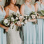 A-line Mismatched Cheap Long Custom Bridesmaid Dresses , BGB0070