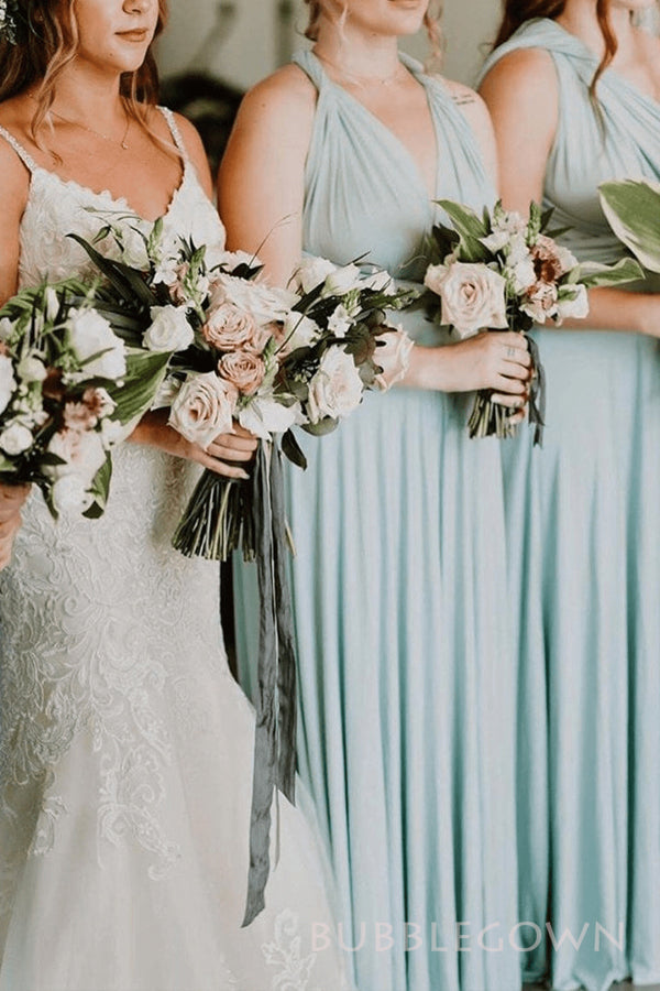 A-line Mismatched Cheap Long Custom Bridesmaid Dresses , BGB0070 BubbleGowns A-line Mismatched Cheap Long Custom Bridesmaid Dresses , BGB0070 BubbleGowns