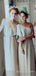 Mismathed Silver Grey Chiffon A-line Cheap Long Custom Bridesmaid Dresses, BGB0104