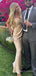 Spaghetti Straps Champagne Satin Long Custom Mermaid Bridesmaid Dresses, BGB0114