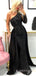 One Shoulder Long Sleeves Mermaid Long Evening Prom Dresses, Formal Appliques Prom Dresses, BGS0316