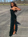 Dark Green Sequins Mermaid Spaghetti Straps Long Evening Prom Dresses, BGS0340