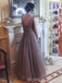 Beaded A-line Elegant Long Evening Prom Dresses, BGS0407