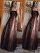 Beaded Black A-line Long Prom Dresses, BGS0440