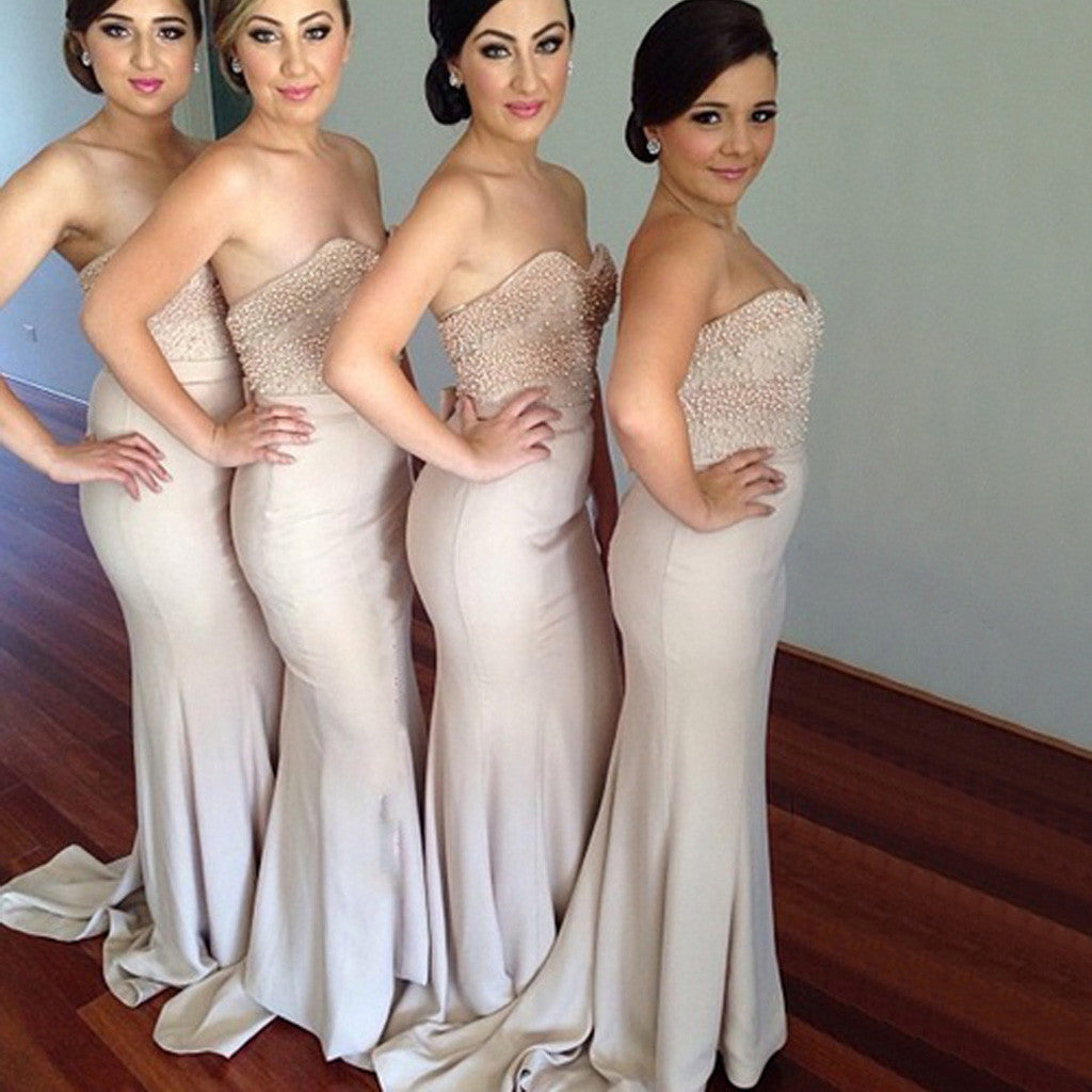 Sweet Heart Sexy Mermaid Women Long Bridesmaid Dressest, BG51050 – BubbleGowns