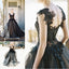 Black Applique Tulle Elegant Cheap Evening Long Prom Dress Ball Gown, BG51495 - Bubble Gown