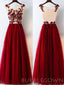 Formal Tulle Applique Inexpensive Elegant Long Evening Prom Dresses, BG51623