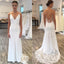 Unique Lace Open Back V Neck Affordable Online Long Wedding Dresses, BG51572