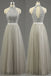 Two Pieces Tulle Cheap Long Bridesmaid Prom Dresses, BG51636
