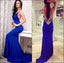 Royal Blue Open Back Sexy Cheap Long Prom Dresses, BG51175