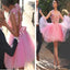 Beautiful Pink Appliques Lovely Graduation Homecoming Dresses, BG51435 - Bubble Gown