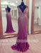 Sexy Sparkle Mermaid Spaghetti Strap Inexpensive Evening Long Prom Dresses, BGP095