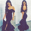 Mermaid Slit Black Sweetheart Evening Long Prom Dresses, BG51142