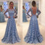 Long Sleeves Formal Party Evening Long Lace Prom Dresses, BG51110 - Bubble Gown