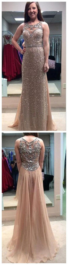 Beading Sequin Sparkle Glittery Long Evening Prom Dresses, BG51139 - Bubble Gown