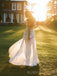 Gorgeous White Sequins High Slit Off Shoulder Long Evening Prom Dresses, Custom Prom Dress, BGS0228