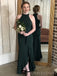 Mermaid Black Halter Side Slit  Long Evening Prom Dresses, Custom Prom Dress, BGS0136