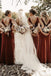 Sheath/Column Copper Velvet Long Bridesmaid Dresses, BN1091