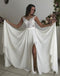 Charming Lace Formal A Line Cheap Long Beach Wedding Dresses, BGP236 - Bubble Gown