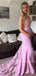 Sexy Simple Backless Mermaid Long Evening Prom Dresses, MR7038