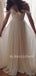 Simple Off Shoulder White Chiffon Cheap Long Evening Prom Dresses, Beach Wedding Dresses, MR7188