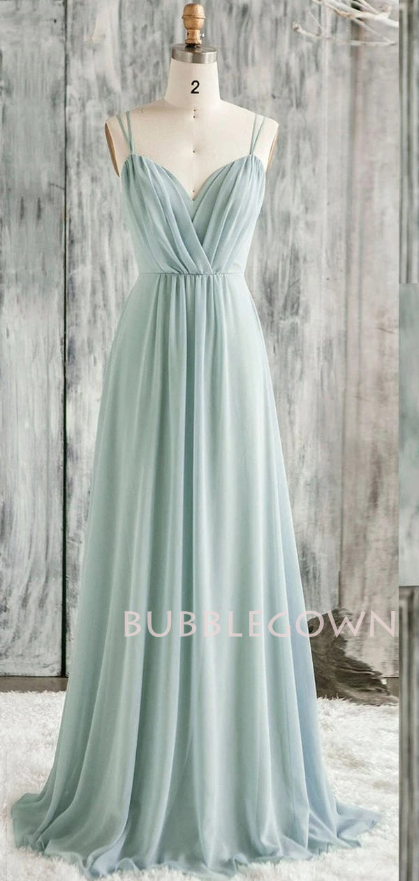 Simple Backless Chiffon Long Evening Prom Dresses, Cheap Custom Prom D BubbleGowns Simple Backless Chiffon Long Evening Prom Dresses, Cheap Custom Prom D BubbleGowns