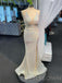 Champagne Sequin V-neck Mermaid Long Evening Prom Dresses, Cheap Custom Prom Dresses, MR7975