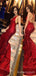 Red Sequin Long Mermaid Evening Prom Dresses, Spaghetti Straps Sparkly Custom Prom Dress, MR8201