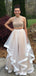 Two Pieces Champagne Tulle Beaded Long Evening Prom Dresses, A-line Custom Prom Dress, MR8266
