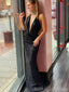 Sexy Deep V Neck Black Sequin Long Evening Prom Dresses,Mermaid Halter Custom Prom Dresses, MR8272