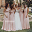 Convertible Affordable A-line Long Bridesmaid Dresses  BMD023