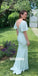 Elegant V-neck Mermaid Chiffon Long Bridesmaid Dresses  BMD038
