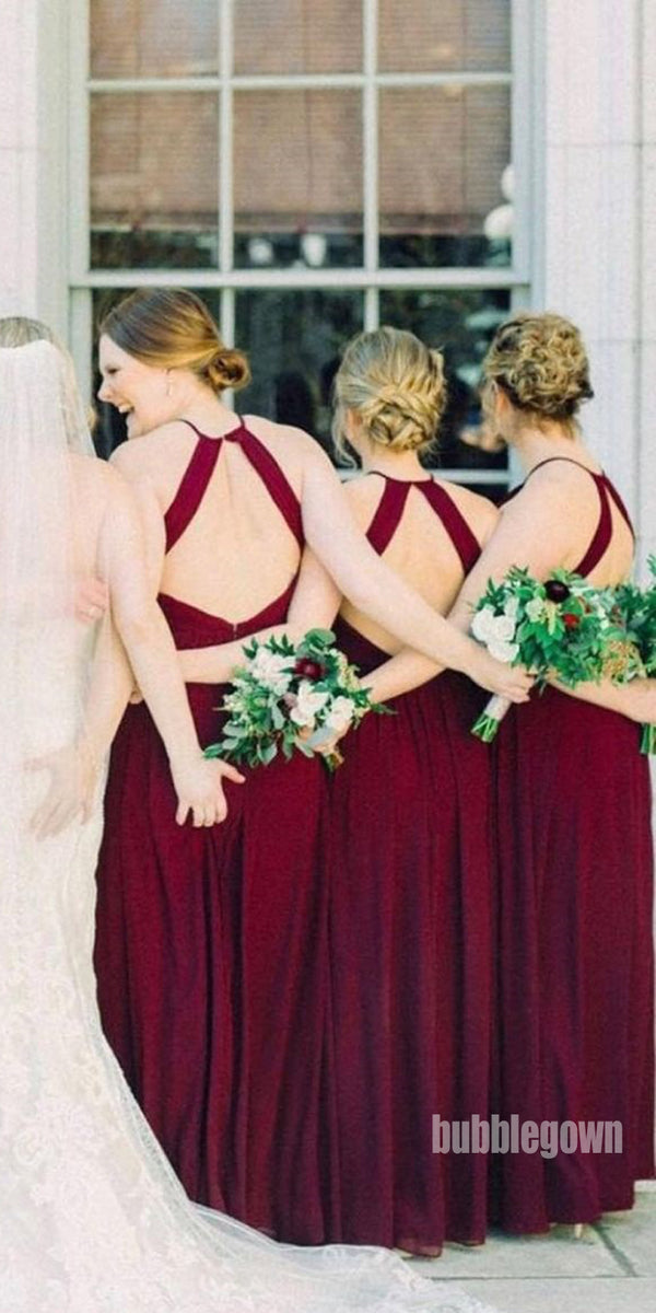 burgundy halter bridesmaid dress Burgundy Bridesmaid Dress Matte Satin Size 3X