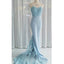 Charming Blue Lace Mermaid Elegant Cheap Long Bridesmaid Dresses, BG51476