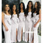 Elegant Side Split Long Bridesmaid Dresses with Bow GDW116