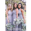 Popuarl Cheap One Shoulder Chiffon Long Wedding Party Bridesmaid Dresses, BD012