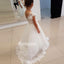 Pretty White Jewel  A-line Tulle Flower Girl Dresses, FDH006