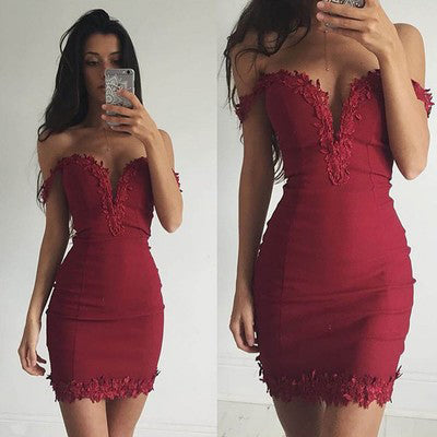 Popular Off the Shoulder Sweetheart Cheap Short Homecoming Dresses, BH101