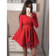 Red Long Sleeves Lovely Popular Cheap Short Homecoming Dresses, BH124