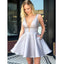 Most Popular V Neck Open Back Sexy Cheap Short Homecoming Dresses, BH114