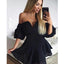 Sexy Little Black Off the Shoulder Lovely Cocktail Homecoming Dresses, BG51492