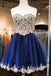 Blue Sweet Heart Lovely Beaded Graduation Homecoming Dresses, BG051476 - Bubble Gown