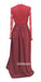 Sexy Lace Long Sleeve Split Side Long Prom Dresses FP1173