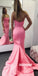 Sexy Bright Strapless Sleeveless Mermaid Prom Dresses FP1189